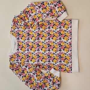 Janie and Jack Floral Sweatshirt - Yellow and Pink
